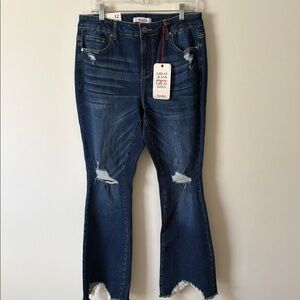 Stylish Blue Distressed Women Jeans